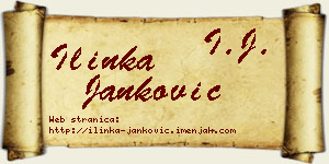 Ilinka Janković vizit kartica